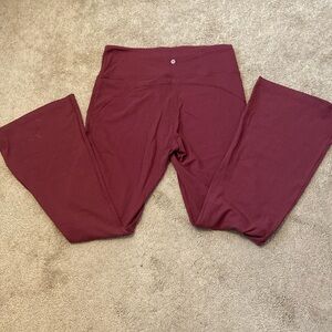 Lululemon Groove Super-High-Rise Flared Pant *Nulu In Red Merlot